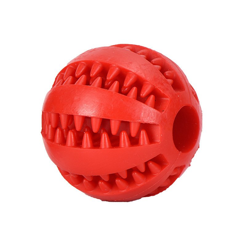 Red Watermelon-Style Rubber Dog Ball – 7 cm