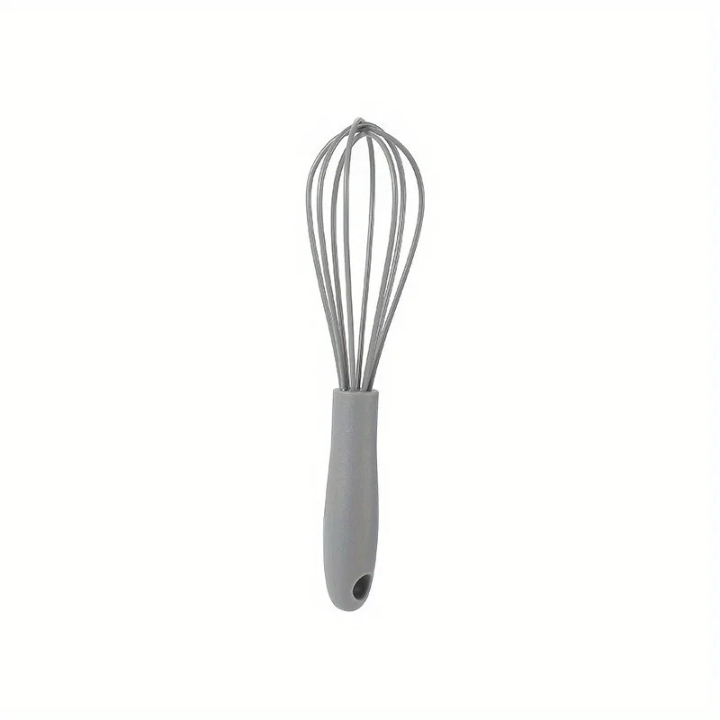 Grey mini manual kitchen whisk