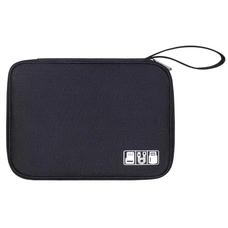 Bolsa organizadora de cables de viaje – Negro