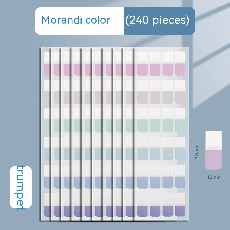 Pastel Page Index Tabs – 240-Piece Small Set